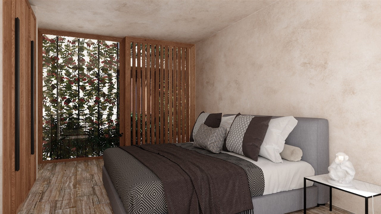 Luxurious Two Bedroom Condo Garden in Tulum.