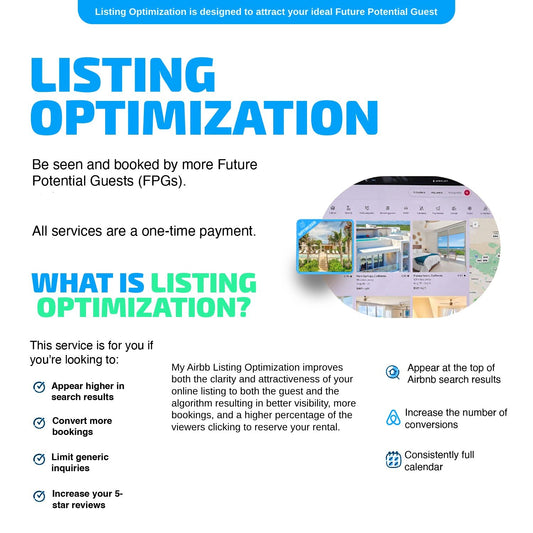 Airbnb Optimization: Enhance your listing's performance in Tulum, Akumal, and Puerto Aventuras. Boost visibility, improve guest experience, and increase bookings with tailored strategies designed for Mexico's top destinations.